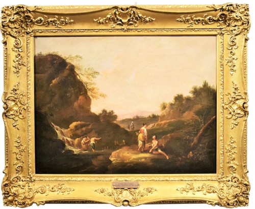 Idyllic Pastoral Landscape Attributed to Francescco Zuccarelli 